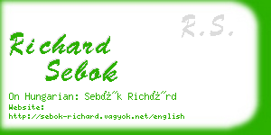 richard sebok business card